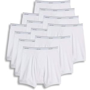 imageJockey Mens Underwear Classic 5quot Boxer Brief  12 PackWhite