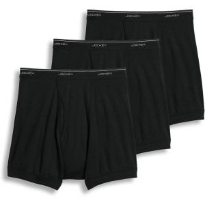 imageJockey Mens Underwear Classic 5quot Boxer Brief  3 PackBlack