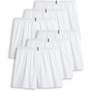 imageJockey Mens Underwear Classics Full Cut 5quot Boxer  6 PackWhite