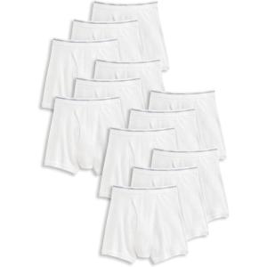 imageJockey Mens Underwear Lightweight Classic 5quot Boxer Brief  12 PackWhite