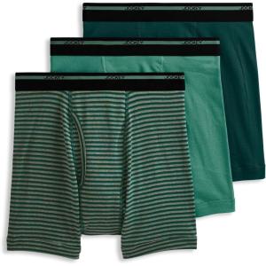 imageJockey Mens Underwear Lightweight Classic 5quot Boxer Brief  3 PackTypical Green StripeAmazonTrusty Green