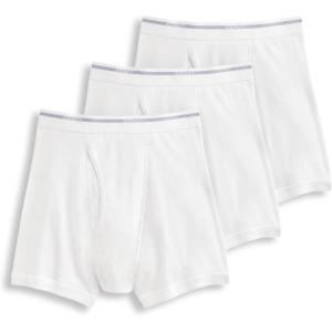imageJockey Mens Underwear Lightweight Classic 5quot Boxer Brief  3 PackWhite