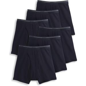 imageJockey Mens Underwear Lightweight Classic 5quot Boxer Brief  6 PackBlack