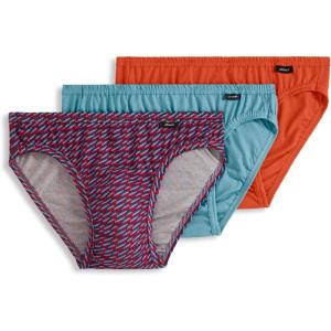 imageJockey Mens Underwear Mens Elance Bikini  3 PackAutumn LeafDuet GeoCove