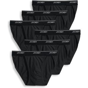 imageJockey Mens Underwear Mens Elance String Bikini  6 PackBlack