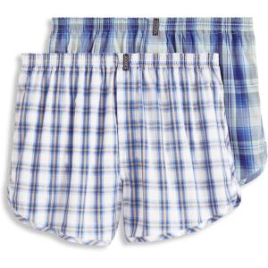 imageJockey Mens Underwear Tapered 5quot Boxer  2 PackPredictably PlaidFrantic Plaid