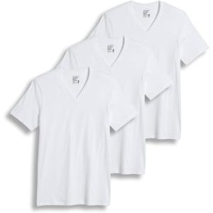 imageJockey TShirts for Men  V Neck Undershirts Cotton Mens TShirts  3 PackWhite