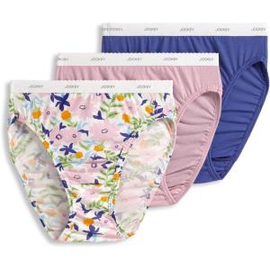 imageJockey Womens Underwear Classic French Cut  3 PackFuture DuskBrush FloralPink Opal