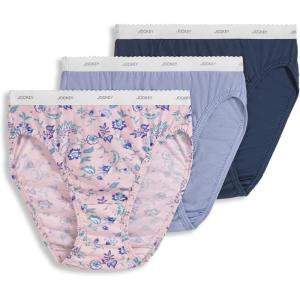 imageJockey Womens Underwear Classic French Cut  3 PackNocturne BlueBaroque BloomsMythos Blue