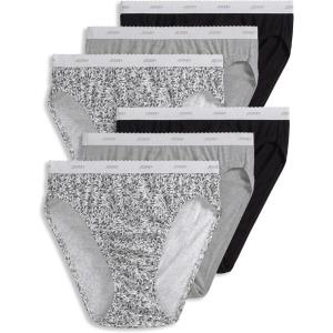 imageJockey Womens Underwear Classic French Cut  6 PackBlack Petals