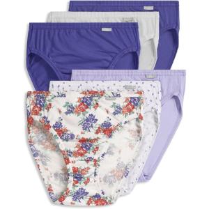 imageJockey Womens Underwear Elance French Cut  6 PackFloral WallpaperFuture DuskGrape Brush DotWhiteViolet VeilFuture Dusk