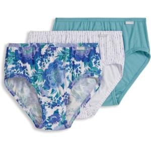 imageJockey Womens Underwear Elance Hipster  3 PackCoveRain StripeLuscious Blue Bloom