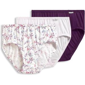 imageJockey Womens Underwear Elance Hipster  3 PackDeep PlumBelvedere Lavender StripeBella Floral