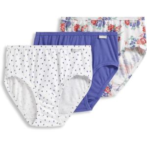 imageJockey Womens Underwear Elance Hipster  3 PackFuture DuskGrape Brush DotFloral Wallpaper
