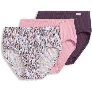 imageJockey Womens Underwear Elance Hipster  3 PackPink HarmonyUneven LinesCherry Wine
