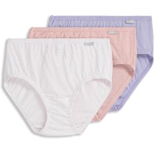 imageJockey Womens Underwear Elance Hipster  3 PackViolet VeilCoral Mist HeatherTango Dot