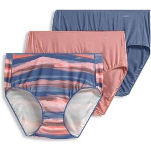 imageJockey Womens Underwear No Panty Line Promise Hip Brief  3 PackHorizon Twilight StripeRose WineDusk Blue