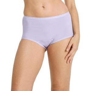 imageJockey Womens Underwear Worry Free Cotton Stretch Heavy Absorbency BriefViolet Veil