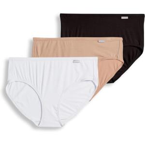 imageJockey Womens Underwear Supersoft Hipster  3 PackBlackLightIvory