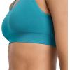 imageJockey Womens Bra Seamfree Mid Impact Sports BraTeal Slate