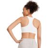imageJockey Womens Bra Seamfree Mid Impact Sports BraWhite Snow