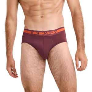 imageJockey Sport Mens Underwear Stability Pouch Microfiber BriefBlack Currant