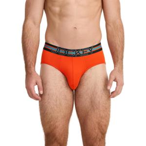 imageJockey Sport Mens Underwear Stability Pouch Microfiber BriefOrange Blaze