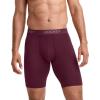 imageJockey Mens Underwear Chafe Proof Pouch Ultra Soft Modal 85quot Long Leg Boxer Brief  3 PackBoulderNocturne BlueBlack Currant