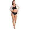 imageJockey Womens Underwear Seamfree HiCutBlack Stripe