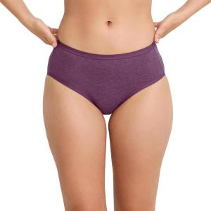 imageJockey Underwear Women Hipster  Worry Free Cotton Stretch Moderate Absorbency Period Underwear for WomenBerry Heather