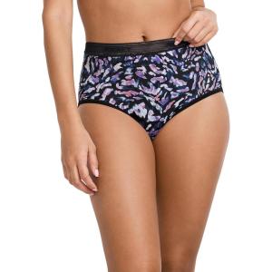 imageJockey Womens Underwear Worry Free Microfiber Moderate Absorbency BriefAmbient Strokes