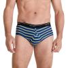 imageJockey Mens Underwear Briefs  Classic Low Rise Design Pack of 3  Authentic Mens Underwear for Comfort and QualityTrue BlueOne Fine Marina StripeSolid Grey