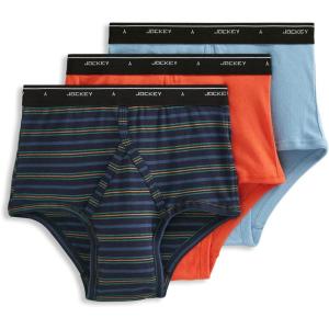imageJockey Mens Underwear Briefs  Classic Full Rise Design Pack of 3  Authentic Mens Underwear for Comfort and QualityAutumn Stripe