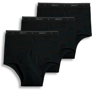 imageJockey Mens Underwear Briefs  Classic Full Rise Design Pack of 3  Authentic Mens Underwear for Comfort and QualityBlack