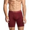 imageJockey Mens Underwear Organic Cotton Stretch 95quot Long Leg Boxer Brief  3 PackTerracotta Bay