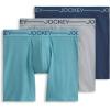 imageJockey Mens Underwear Organic Cotton Stretch 65quot Boxer Brief  3 PackNocturne Cove