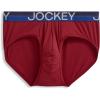 imageJockey Mens Underwear Infinite Cool Microfiber Stretch Brief  3 PackRed AppleMarina BlueTrue Navy
