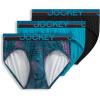 imageJockey Mens Underwear Infinite Cool Microfiber Stretch Brief  3 PackNorthern LightUnderwater WaveBlack
