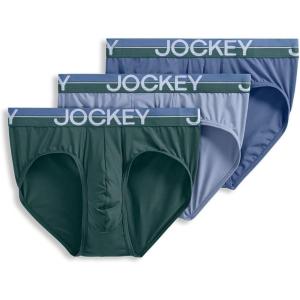imageJockey Mens Underwear Infinite Cool Microfiber Stretch Brief  3 PackCactus PineShowerFresh Coast