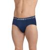 imageJockey Mens Underwear Organic Cotton Stretch Brief  3 PackInk WellTornado BlueLake Sky