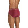 imageJockey Mens Underwear Organic Cotton Stretch Brief  3 PackLeather RedDusty SkiesRaisin