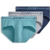imageJockey Mens Underwear Organic Cotton Stretch Brief  3 PackNocturne Cove