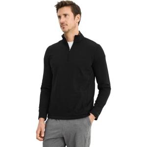 imageJockey Mens Activewear EVERACTIVE 14 Zip PulloverBlack Heather