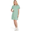 imageJockey Womens Activewear Organic Cotton TShirt DressCeladon Zen