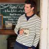 imageJockey Mens Loungewear Cotton Blend Fleece Crew SweatshirtSeriously Stripe