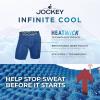 imageJockey Mens Underwear Infinite Cool Microfiber Stretch 8quot Long Leg Boxer Brief  3 PackBlack