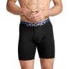 imageJockey Mens Underwear Infinite Cool Microfiber Stretch 8quot Long Leg Boxer Brief  3 PackBlack