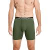 imageJockey Mens Underwear Infinite Cool Microfiber Stretch 8quot Long Leg Boxer Brief  3 PackMilitary GreenBattleship GreyBlack