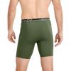 imageJockey Mens Underwear Infinite Cool Microfiber Stretch 8quot Long Leg Boxer Brief  3 PackMilitary GreenBattleship GreyBlack