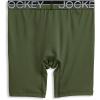 imageJockey Mens Underwear Infinite Cool Microfiber Stretch 8quot Long Leg Boxer Brief  3 PackMilitary GreenBattleship GreyBlack